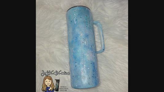 Winter Wonderland Snowflake and Ice 20oz Handled Ready to Ship