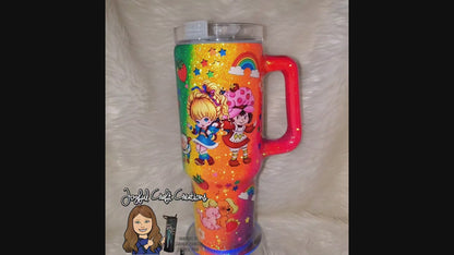 80s Rainbow Nostalgic Childhood Cartoon Tumbler