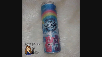 Sassy Swear Bear Glitter Sublimation 20 oz Tumbler
