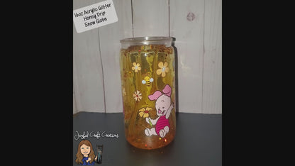 16 oz Acrylic Glitter Baby Pooh & Friends Honey Drip Snow Globe
