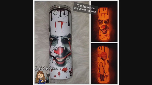 Red Glow in the Dark Pennywise/IT Sublimation