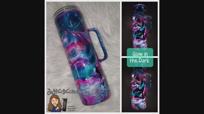 Glow in the Dark Alcohol Ink Swirl