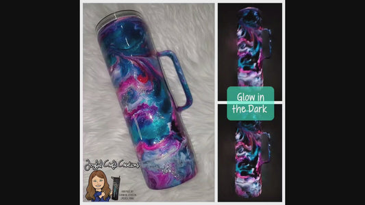 Glow in the Dark Alcohol Ink Swirl