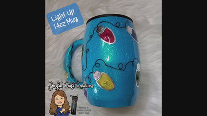 Light Up Tumbler - 14 oz Christmas Lights Mug