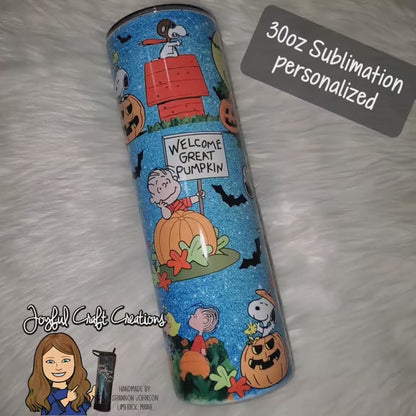 Peanuts Great Pumpkin Halloween Sublimation Tumbler