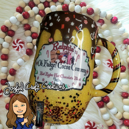 Ralphie's “Oh Fudge!” Cocoa Company Tumbler – 16 oz Stainless Steel